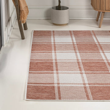 Sabine Traditional Farmhouse Bold Gingham Area Rug
